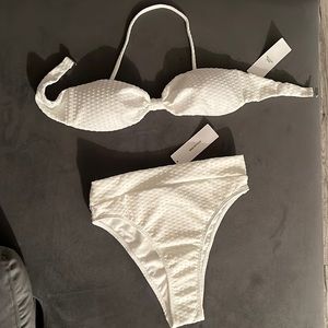 Urban Outfitters Out From Under Swiss Dot Bikini Top and High-Waisted Bottoms